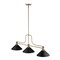 Z-Lite Melange 3 Light Chandelier, Heritage Brass & Matte Black 725-3HBR-MMB - alternate 6